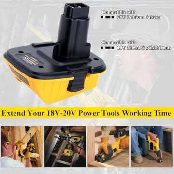 DCA1820 Adapter for 18V Tools with 20V Max Batteries