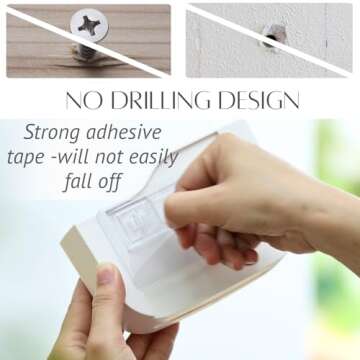 LINFIDITE Wall-Mounted Remote Control Holder Organizer