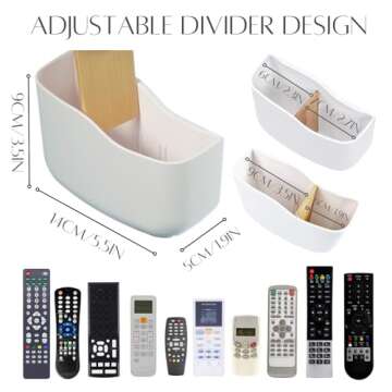 LINFIDITE Wall-Mounted Remote Control Holder Organizer