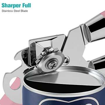 Can Opener,Professional 3-In-1 Multifunctional Manual Can Openers Bottle Opener,Kitchen Durable Stai...