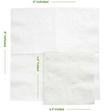 Comfy Package Versatile Use 1000 Count White Cocktail Napkins - 1-Ply for Bars and Parties
