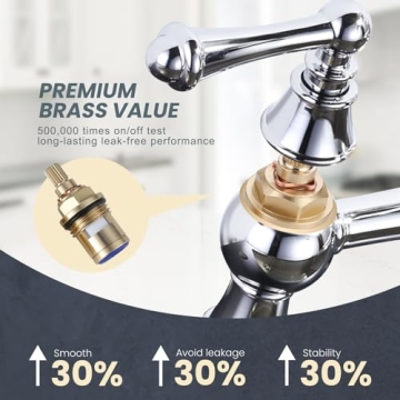 WOWOW Brass Kitchen Faucet with Side Sprayer for Stylish Kitchens