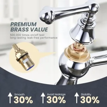 WOWOW Brass Kitchen Faucet with Side Sprayer for Stylish Kitchens