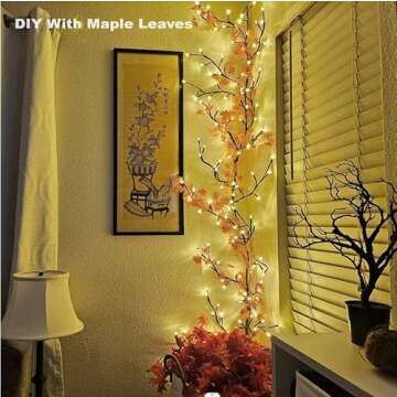 Yongblus Enchanted Willow Vine Lights with Remote - Flexible DIY Vines for Room Decor