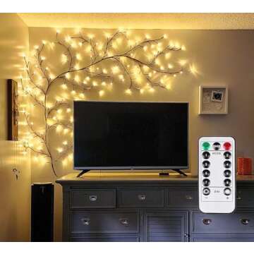 Yongblus Enchanted Willow Vine Lights for Home Decor