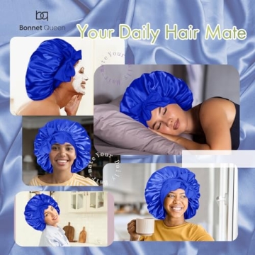 BONNET QUEEN Silk Satin Bonnet for Women Curly Hair