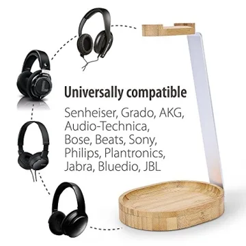 Avantree Wooden & Aluminum Headphone Stand for All Models