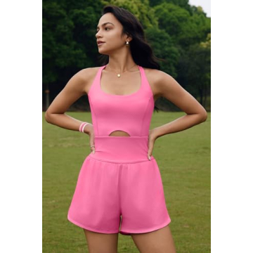 ReachMe Women's Light Pink Running Onesie Workout Romper Size S