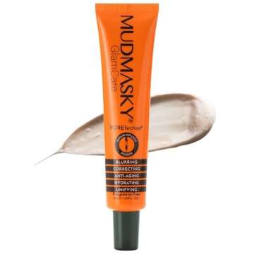 Mudmasky GlamCare POREfection Serum-Infused Primer - 30ml - Minimizes Pores Instantly - Hydrating Ma...