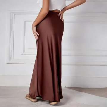 Stylish Long Silk Skirt for Women - Adjustable & Elegant