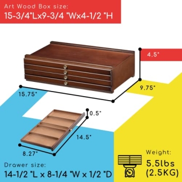 MEEDEN 4-Drawer Art Supply Storage Box for Artists