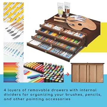 MEEDEN 4-Drawer Art Supply Storage Box for Artists