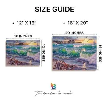 Ledgebay Framed Paint by Numbers Kit for Adults - Seaside Escape
