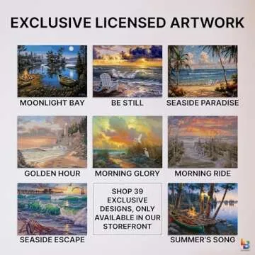 Ledgebay Framed Paint by Numbers Kit for Adults - Seaside Escape