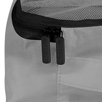 GForce 6 Piece Ultimate Traveling Set | Organizer Packing Cubes | 3 Sizes | Zippered Pouches | 3 Sizes | Suitcase Organizers | Luggage Organizers | Travel Essentials | Grey