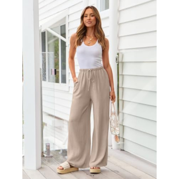 LILLUSORY Linen Wide Leg Pants for Summer Style