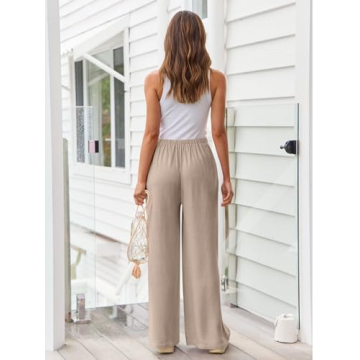LILLUSORY Linen Wide Leg Pants for Summer Style