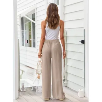 LILLUSORY Linen Wide Leg Pants for Summer Style