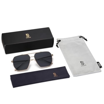 SOJOS Retro Oversized Polarized Sunglasses Vintage Style