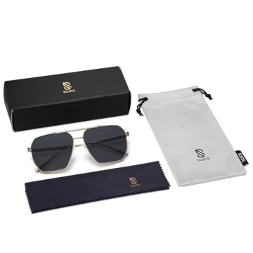 SOJOS Retro Oversized Polarized Sunglasses Vintage Style