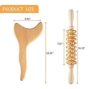 TZEAFDC 3 Pack Wood Therapy Massage Tools Lymphatic Drainage Massager for Body Shaping
