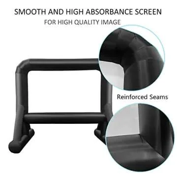 16 FT Inflatable Projector Screen for Outdoor Movies - Easy Setup Blow-Up Screen with Quiet Fan for Outdoor Movie Nights, Backyard Events, and Parties (Dual Support)