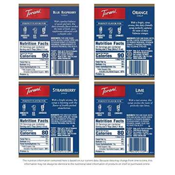 Torani Syrup Variety Pack, Soda Flavors, 25.4 Ounces (Set of 4)