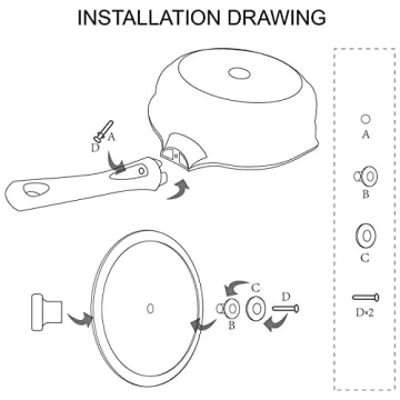 Vinchef Nonstick Deep Frying Pan Skillet with Lid 11in