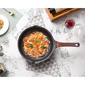 Vinchef Nonstick Deep Frying Pan Skillet with Lid 11in