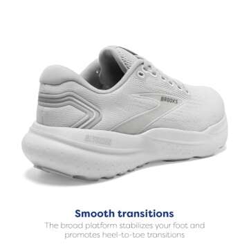 Brooks Women’s Glycerin 21 Neutral Running Shoe - White/White/Grey - 9 Medium