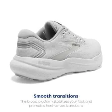 Brooks Women’s Glycerin 21 Neutral Running Shoe - White/White/Grey - 9 Medium
