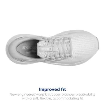 Brooks Women’s Glycerin 21 Neutral Running Shoe - White/White/Grey - 9 Medium