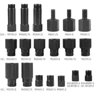 DAYUAN 24pcs Professional Pneumatic Diesel Injector Puller Air Vibration Injector Removal Tool Kit Set