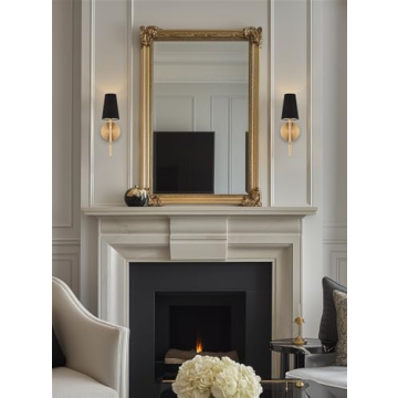Kira Home Torche II Stylish Wall Sconce in Black & Brass