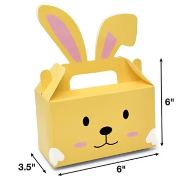 Easter Treat Boxes Bunny Cardboard Containers Gift Pack