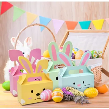 Easter Treat Boxes Bunny Cardboard Containers Gift Pack