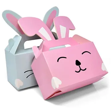 Easter Treat Boxes Bunny Cardboard Containers Gift Pack