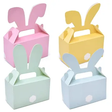 Easter Treat Boxes Bunny Cardboard Containers Gift Pack