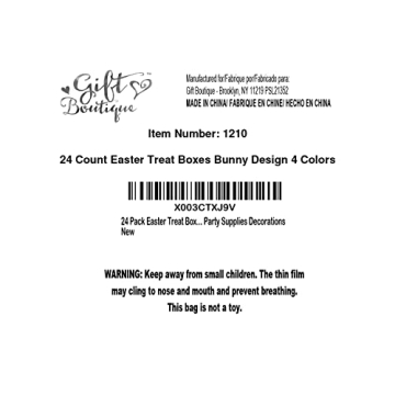 Easter Treat Boxes Bunny Cardboard Containers Gift Pack