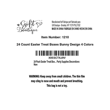 Easter Treat Boxes Bunny Cardboard Containers Gift Pack