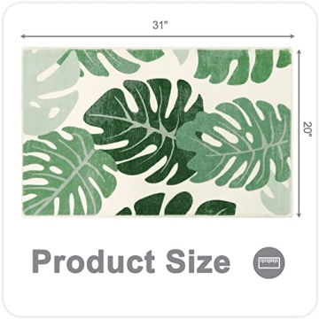 Soft Lukinbox Green Bathroom Rug for Indoor Use - Non Slip