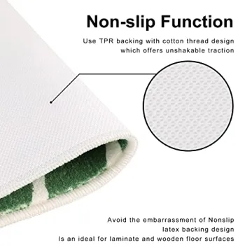 Soft Lukinbox Green Bathroom Rug for Indoor Use - Non Slip