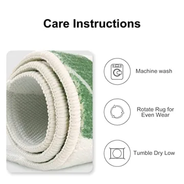 Soft Lukinbox Green Bathroom Rug for Indoor Use - Non Slip