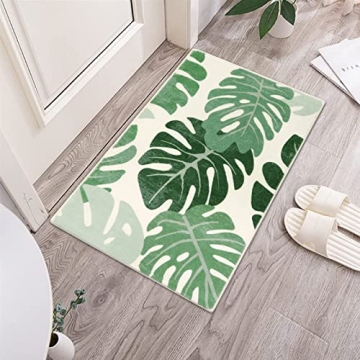 Soft Lukinbox Green Bathroom Rug for Indoor Use - Non Slip