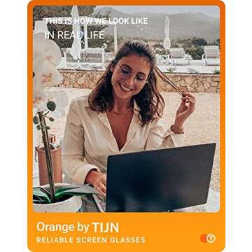 TIJN Retro Round Eyewear Blue Light Blocking Eyeglasses Anti Eye Fatigue Eye Strain