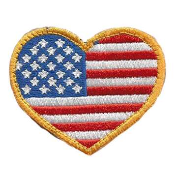 Gadsden and Culpeper Tactical Heart USA Patch - Red White & Blue