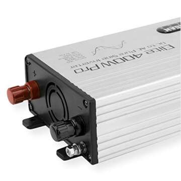 Wagan 2601 Elite 400W Pro Pure Sine DC to AC Power Inverter, 400W of True Rated Power, 800W Surge Power, USB Power Port, Pure Sine Wave, Thermal Cooling Fan with Automatic Shutdown