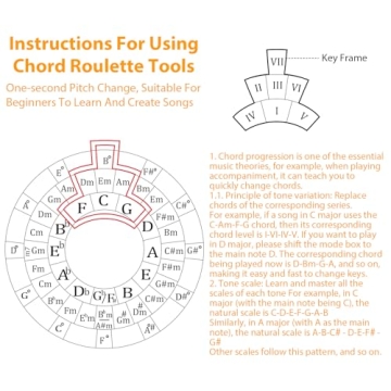 6.3" Circle of Fifths Melody Chord Tool for Musicians