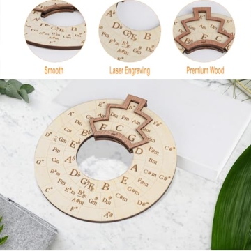 6.3" Circle of Fifths Melody Chord Tool for Musicians