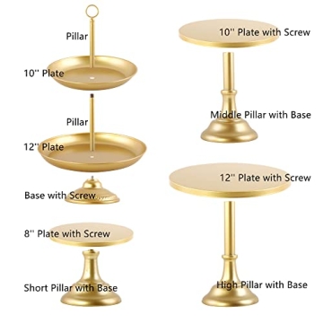 LIFESTIVAL 7 Pcs Cake Stand Set for Parties Weddings